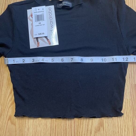 Naked Wardrobe Ribbed Crop Shirt - Picture 8 of 11